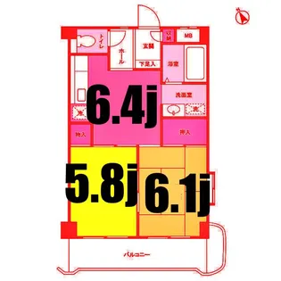 プリムローズ菊名参番館【1階】の間取り