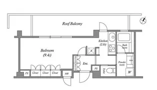 1LDKの間取り画像