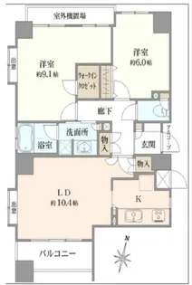 2LDKの間取り画像