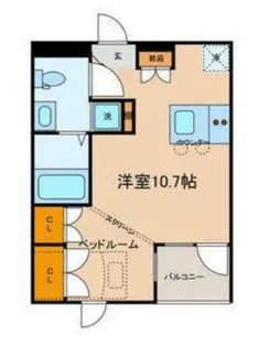 東京都荒川区東日暮里3【アパート】の間取り
