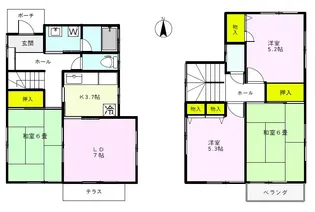 埼玉県所沢市北所沢町【一戸建】の間取り