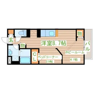 フルール・デ・シャン D棟【3階】の間取り