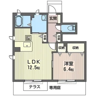 エバーループA【1階】の間取り