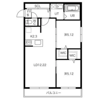 グランドサクセス琴似駅【4階】の間取り