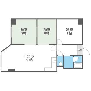 宮の森グランドハイツ【6階】の間取り