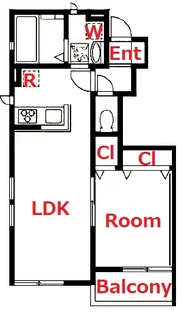 キュリオシティA棟【1階】の間取り