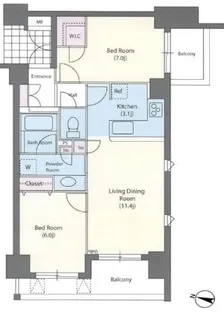 神田リープレックス・リズ【5階】の間取り