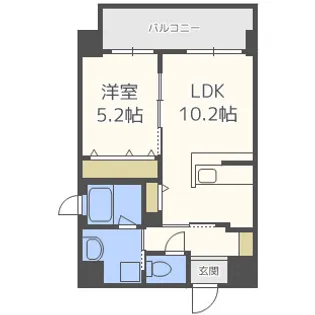 フェリーチェ難波【5階】の間取り