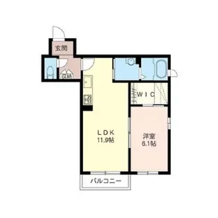 コスモレジデンスB【1階】の間取り