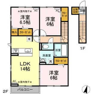 メゾン・ラトゥール【2階】の間取り