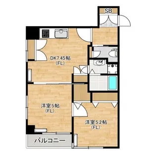 用賀パレス【3階】の間取り