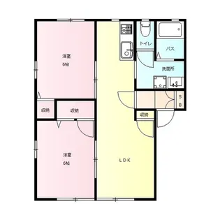 三宮ヒルズ A【2階】の間取り