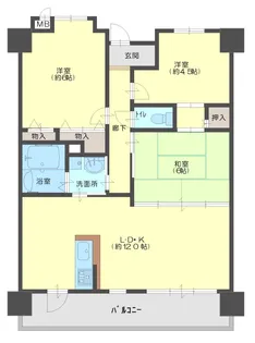 レックスシティアルベール【7階】の間取り