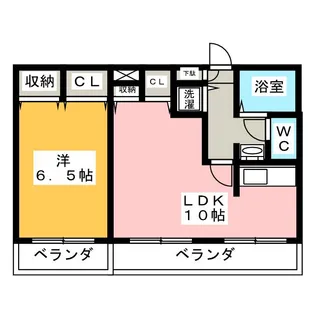 カーサ・ノア高峯町【2階】の間取り