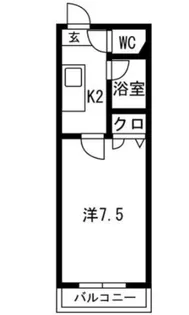 フジワラ堺マンション【1階】の間取り