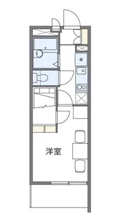 レオパレス浜風【2階】の間取り