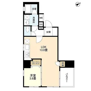 リバーレ浅草駒形【9階】の間取り