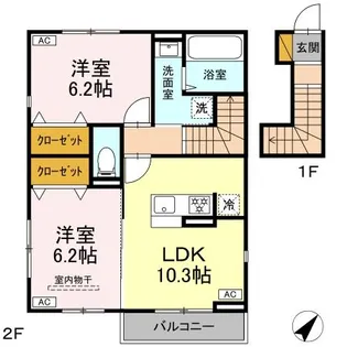カネトヒル【1階】の間取り