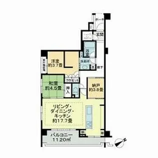 アルソレア馬事公苑【1階】の間取り