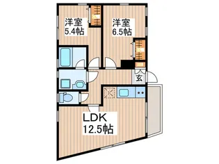フォアス東新宿【2階】の間取り