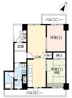 URグリーンヒル寺田【8階】の間取り