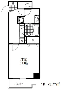アドバンス三宮2ライズ【5階】の間取り