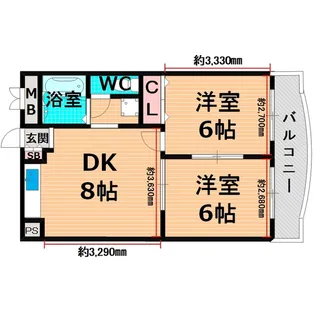 ロジュマン鶴見【3階】の間取り