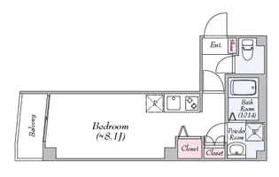 ガイセン門前仲町【2階】の間取り
