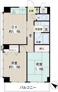 フローラル永田【2階】の間取り