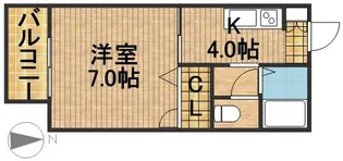 キュービックハイツ【1階】の間取り