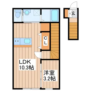 ウエストグランデ【2階】の間取り