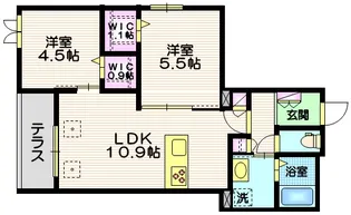 LAY HALELEA【1階】の間取り