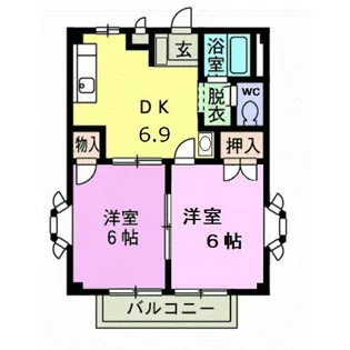 アローマ市川【2階】の間取り