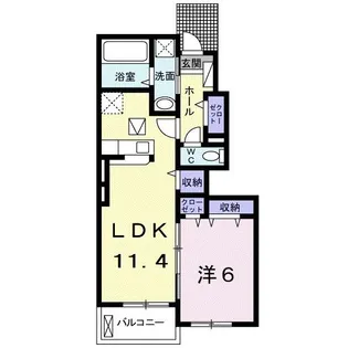 フィオーレ久保【1階】の間取り