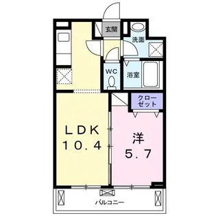 パークサイド十番山 経堂【3階】の間取り