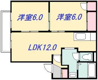 フレグランス西原【1階】の間取り