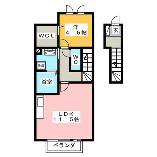 シャルマンヴィーブル【1階】の間取り