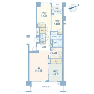 新百合ヶ丘レガートプレイス【10階】の間取り
