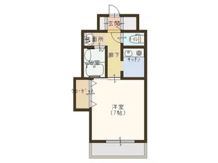 ブリリアン夕陽丘【6階】の間取り