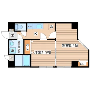 ボヌール・エスト【7階】の間取り