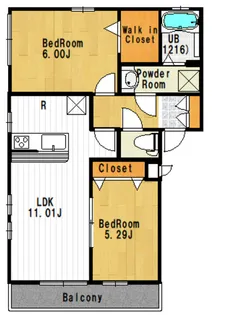 レッセローズ【2階】の間取り