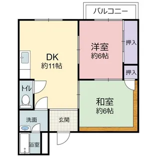 ハイツヒラオカ【2階】の間取り