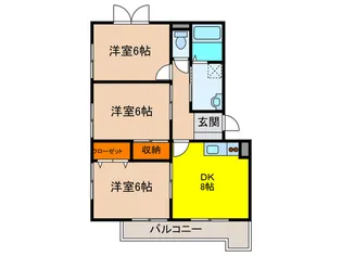 ルミエ-ル牧落【1階】の間取り