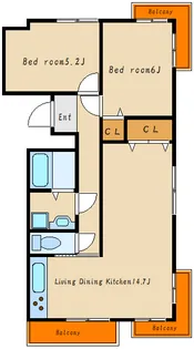 玉木マンション【2階】の間取り