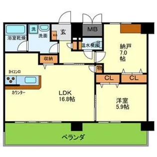 ベロフィオーレ宮之阪【5階】の間取り
