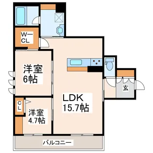 シャーメゾンルピナス【1階】の間取り
