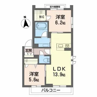 メゾン ゆずりは【2階】の間取り