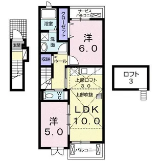 ドゥ・コリーヌ【2階】の間取り