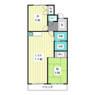 レジデンス高明【1階】の間取り