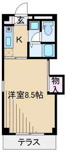トゥエルブ大倉山【1階】の間取り